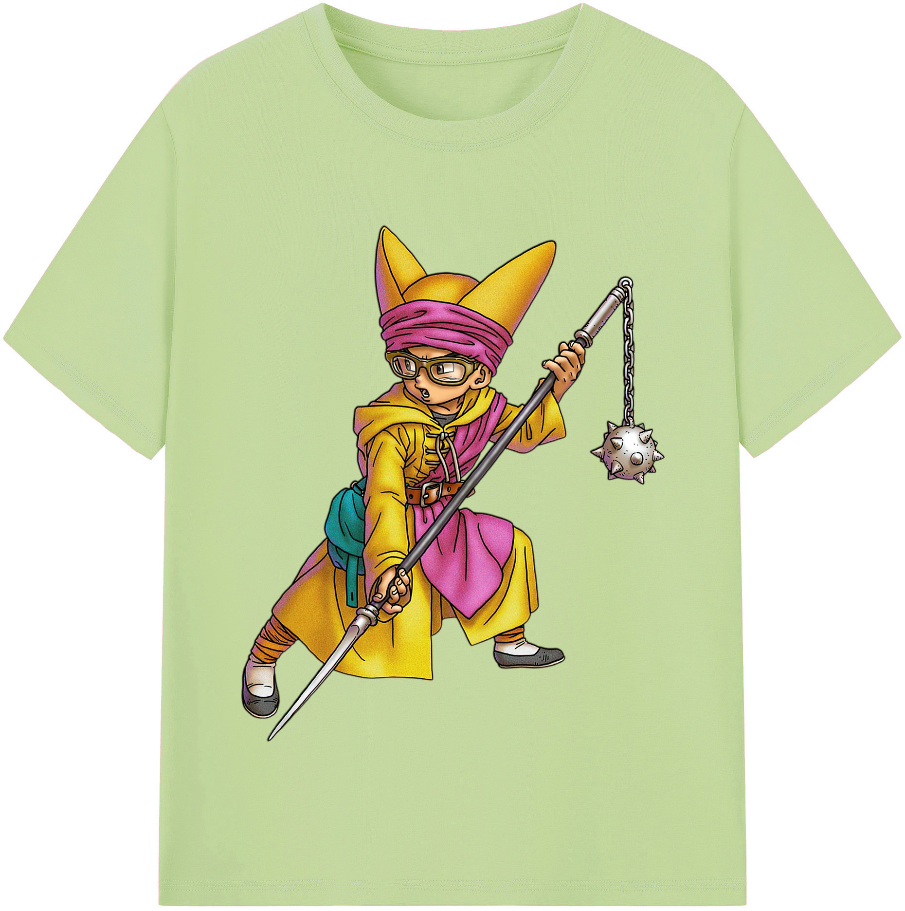 （画像用） ドラゴンクエスト Doragon Kuesuto Dragon Quest 綿100％半袖Tシャツ（フロントプリント）
